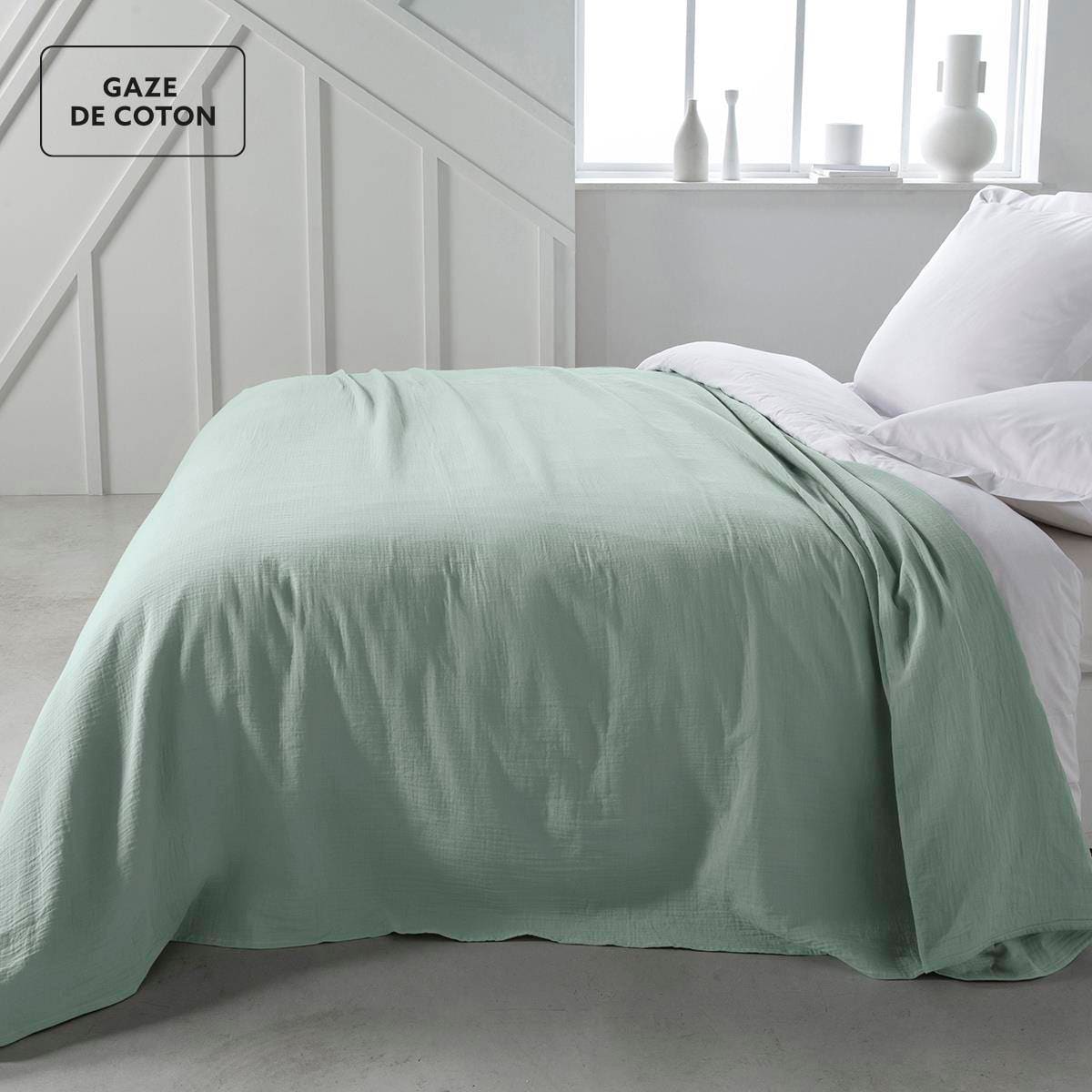 Narzuta na łóżko Japandi, bawełna, 220 x 240 cm