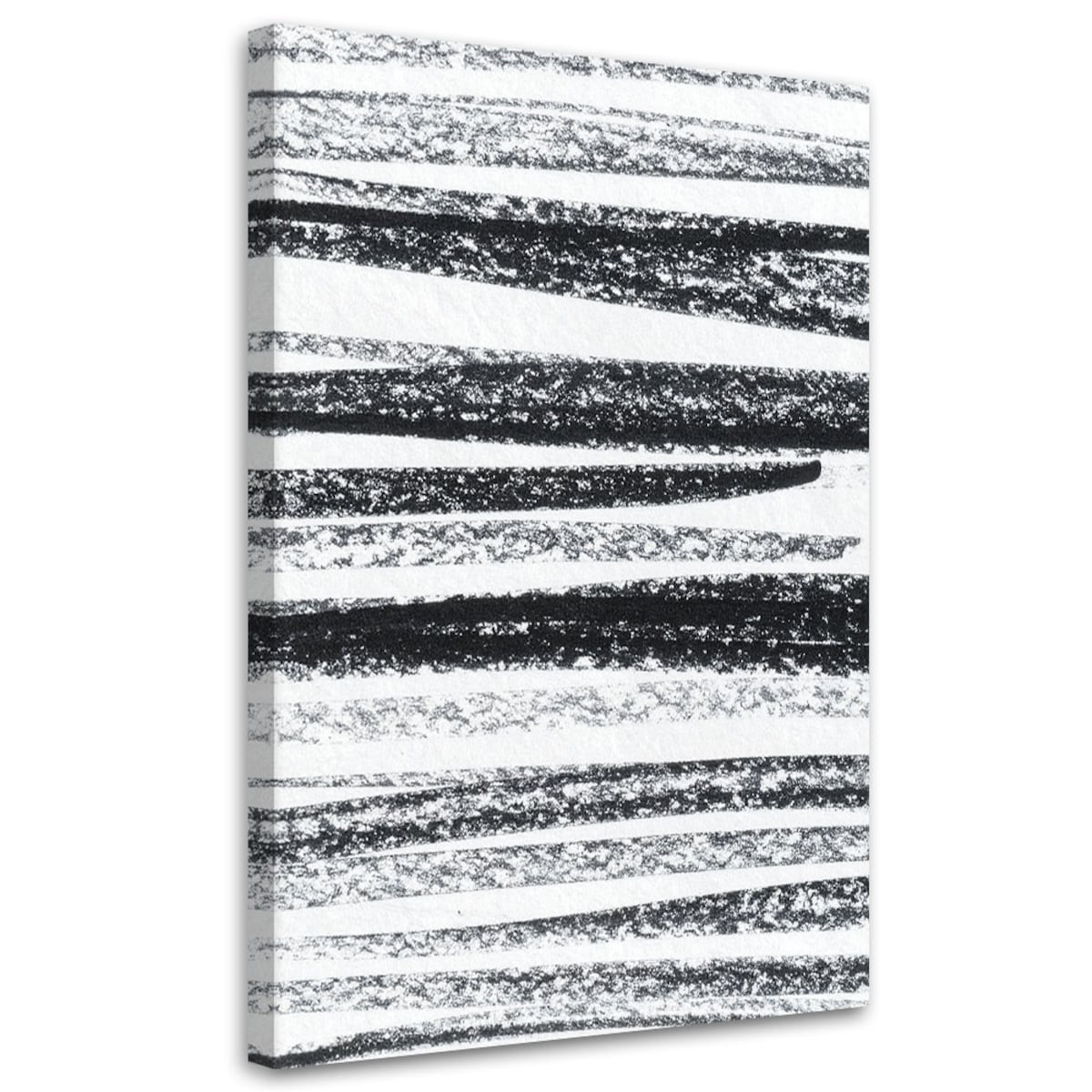 Obraz czarno biały do salonu sypialni biura, Poziome linie Abstrakcja 70x100