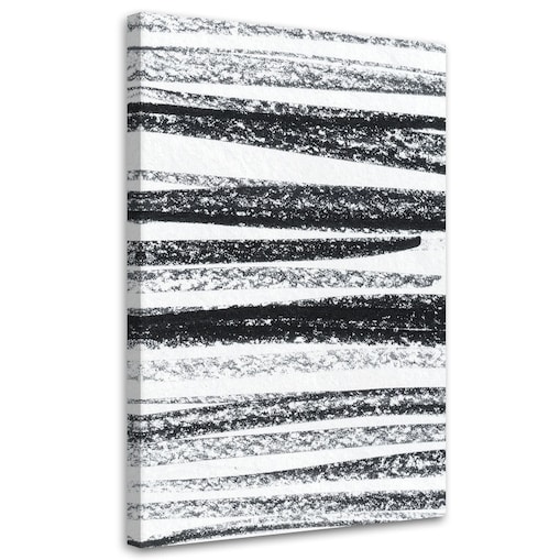 Obraz czarno biały do salonu sypialni biura, Poziome linie Abstrakcja 70x100