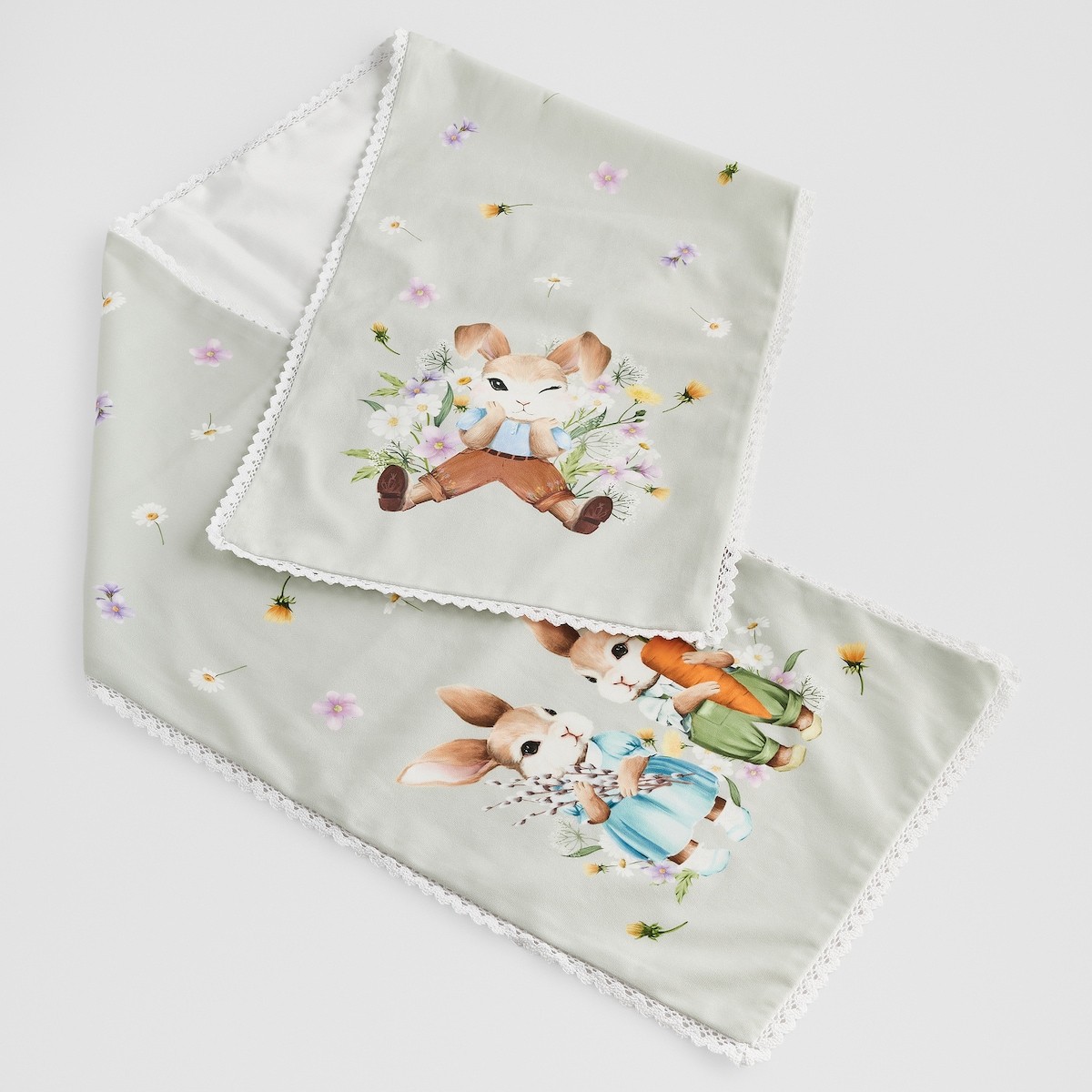 Bieżnik z nadrukiem Emi 35x180 cm z motywem królika