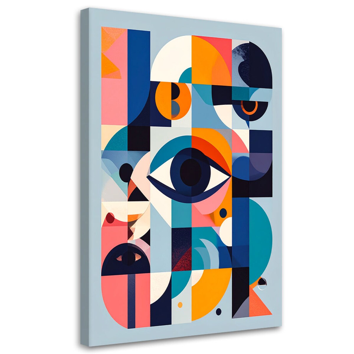 Obraz do salonu sypialni biura, Abstrakcja oko w stylu Bauhaus 80x120