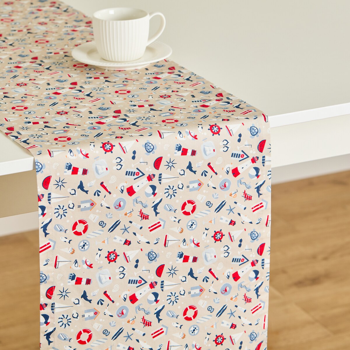 Bieżnik z nadrukiem Pelora 35x140 cm z motywem morskim