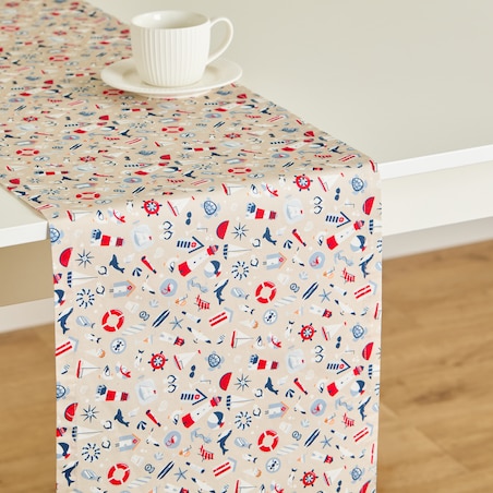 Bieżnik z nadrukiem Pelora 35x140 cm z motywem morskim