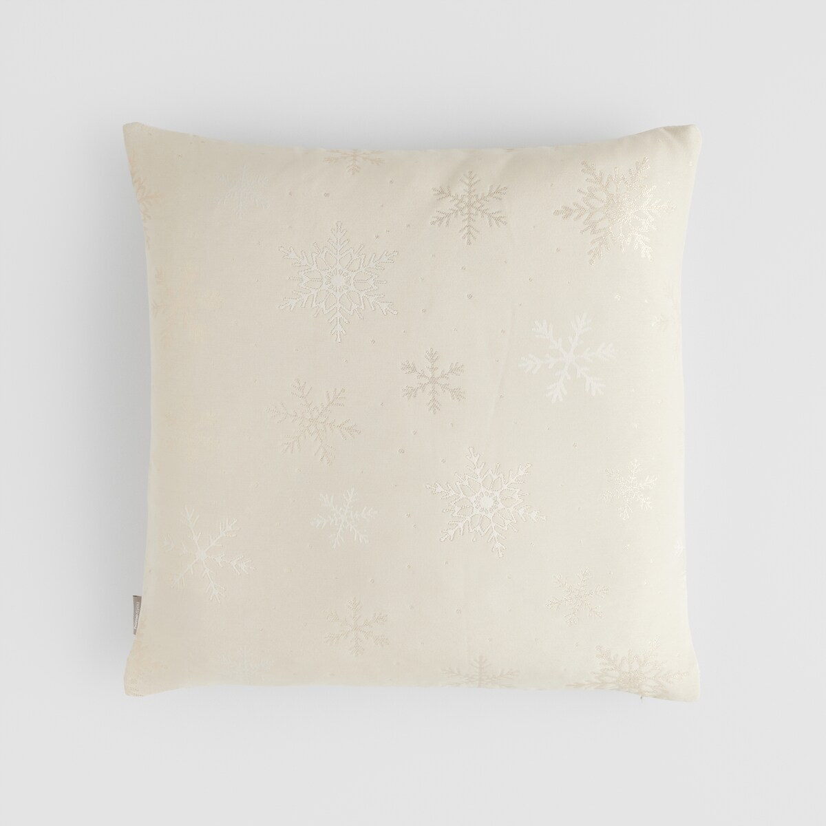 Poszewka Żakardowa Preciosita 45x45 cm z motywem śnieżynki