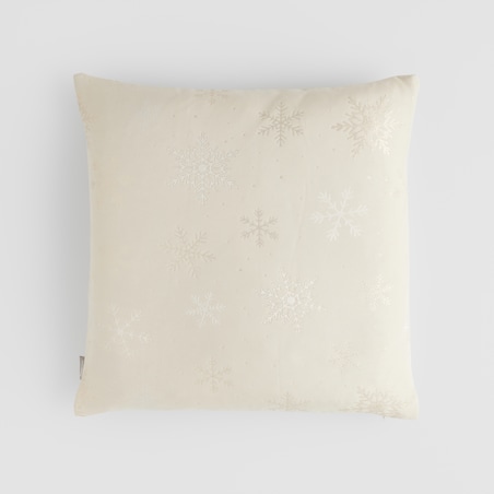 Poszewka Żakardowa Preciosita 45x45 cm z motywem śnieżynki