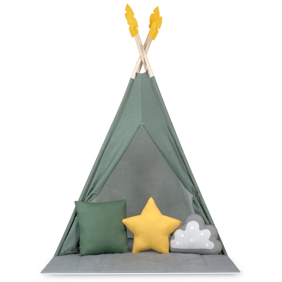Tipi namiot dla dzieci teepee girlanda poduszki duża mata stabilizator Nukido