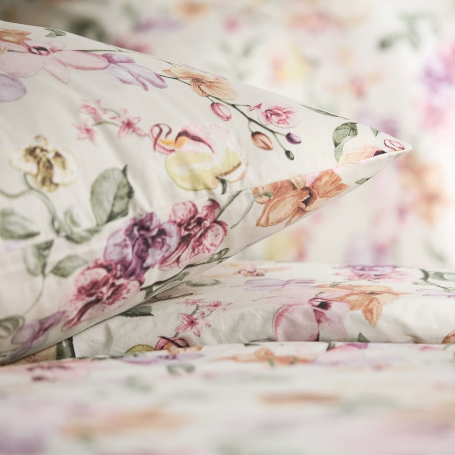 Pościel Bawełniana Storsi 200x220 cm z wzorem kwiatowym