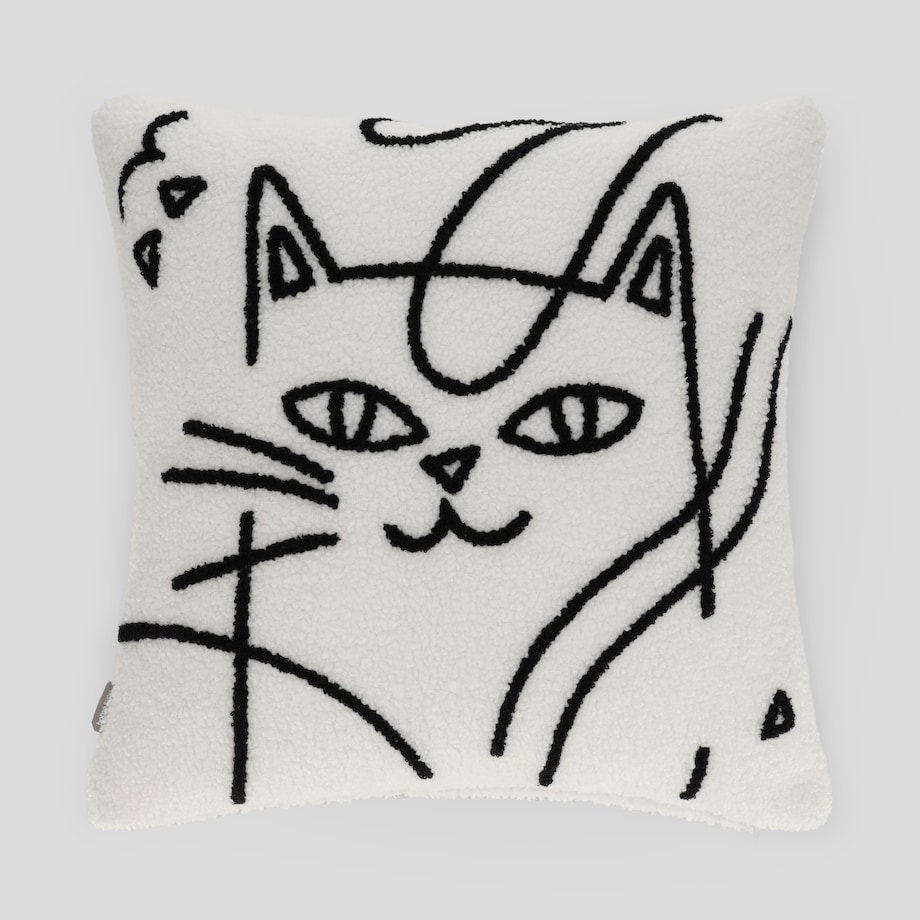 Poszewka Haftowana Katzo 45x45 cm z motywem zwierzęcym