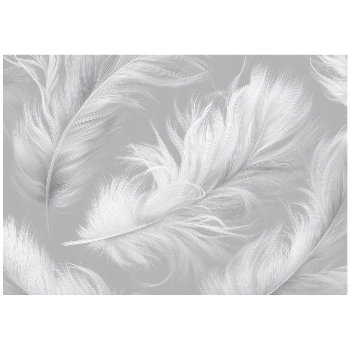 Fototapeta Do Sypialni Salonu Na Flizelinie Pióra Nowoczesny Szary 400x280