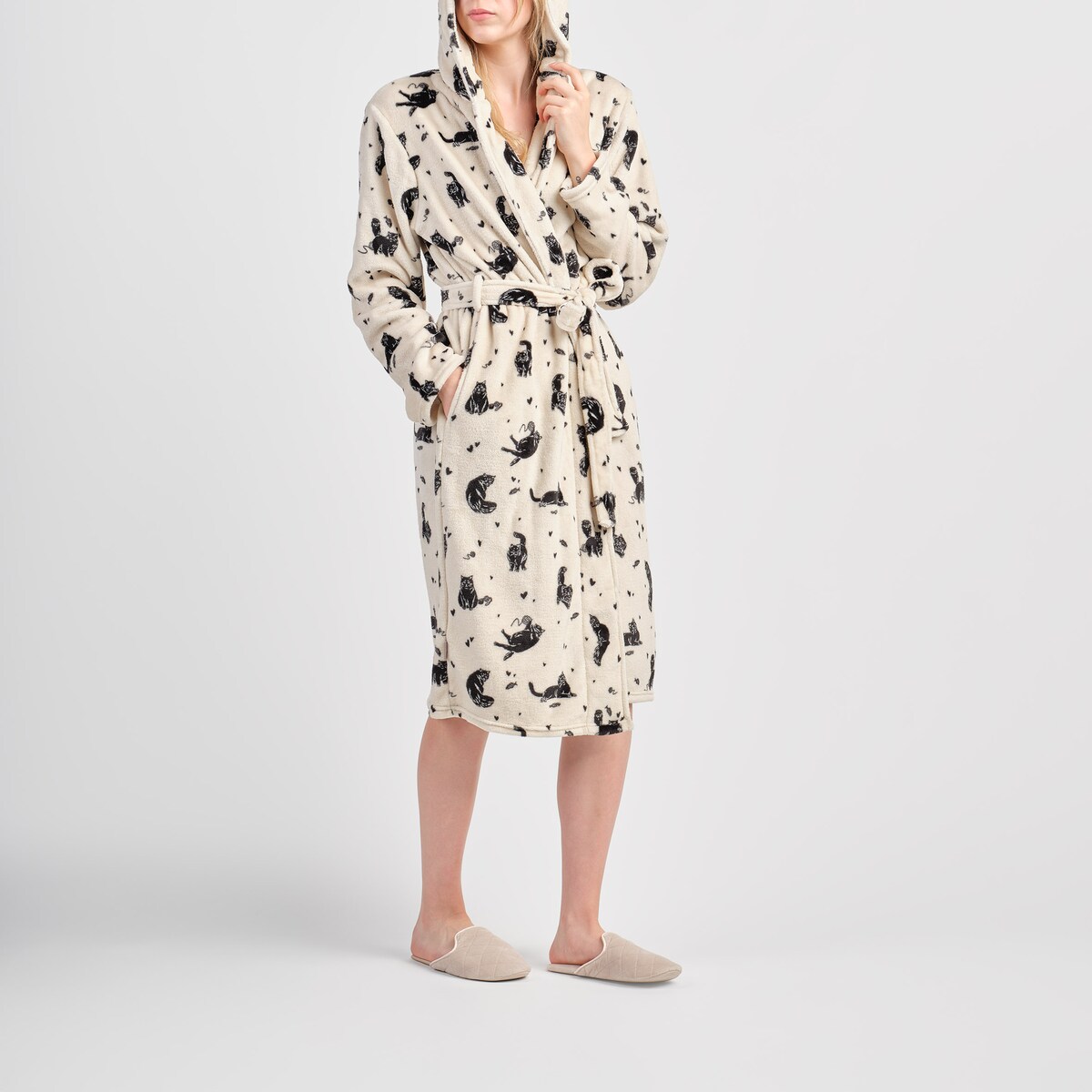 Szlafrok Kitki z motywem zwierzęcym