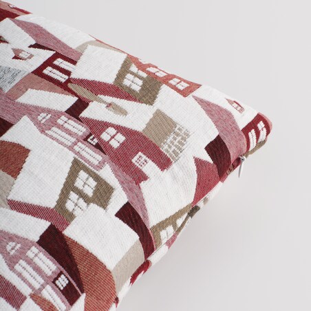 Poszewka Żakardowa Tromoso 45x45 cm z motywem domku