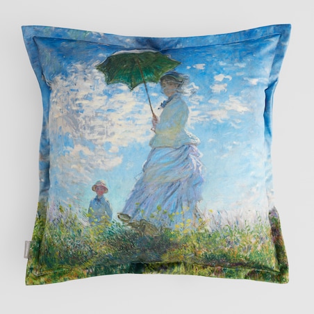 Poszewka z nadrukiem Madame Monet 45x45 cm z motywem z obrazu Claude'a Moneta