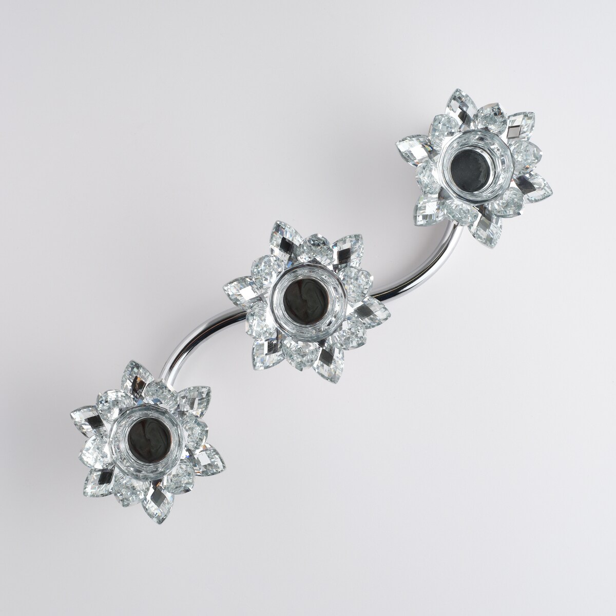 Świecznik potrójny Cristal shine wave