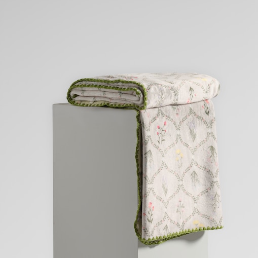 Drukowany koc Vintagio 150x200 cm z motywem kwiatowym