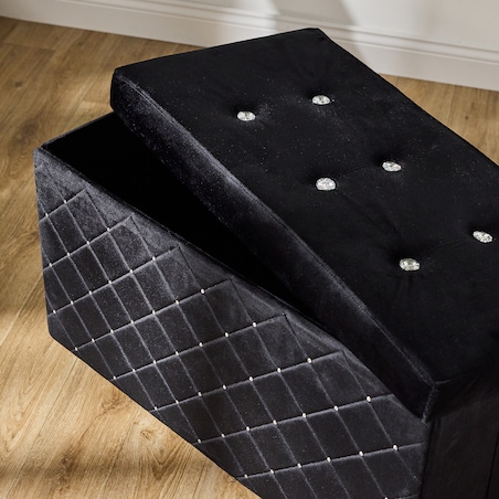 Puf ze schowkiem Diamante 80x40 h40 cm
