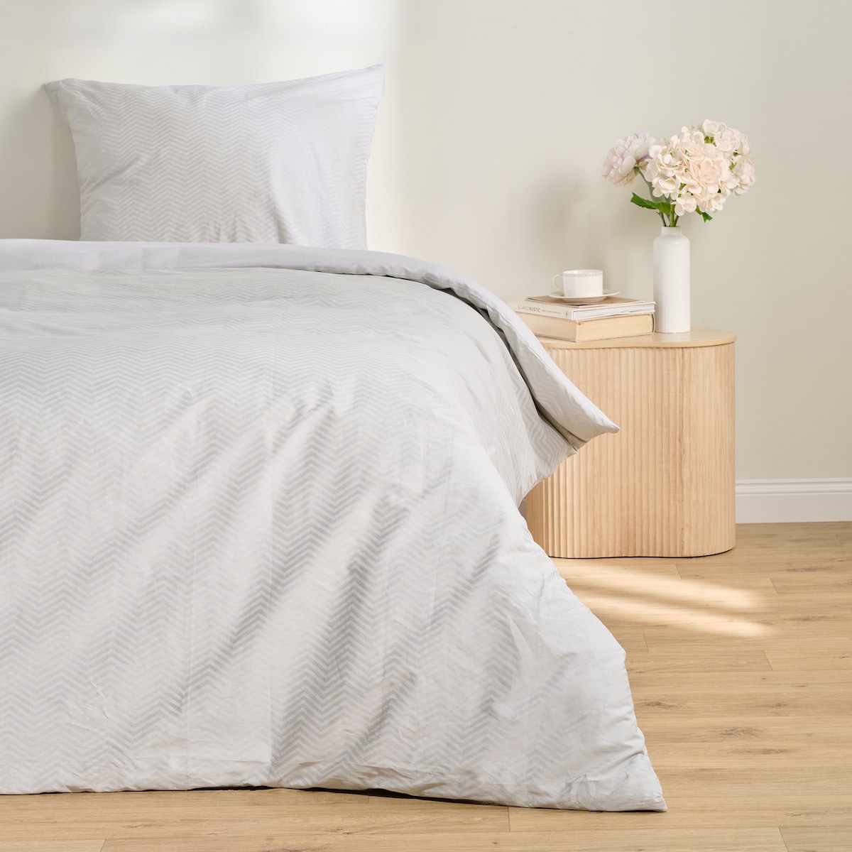 Pościel z bawełny satynowej Samjon 140x200 cm z motywem geometrycznym