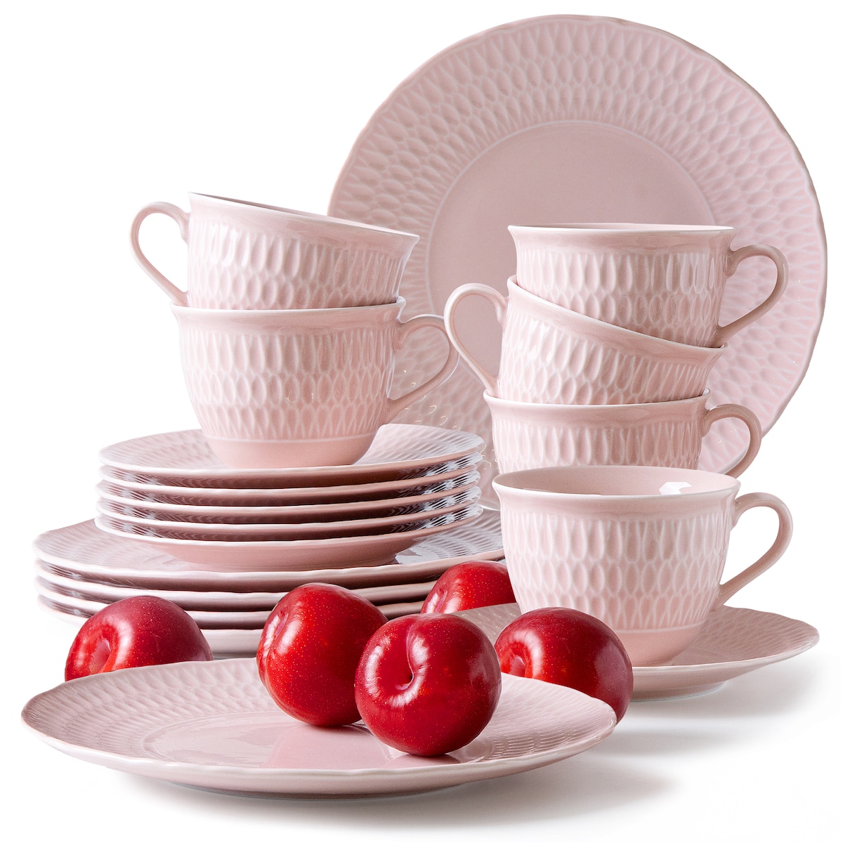 Zestaw kawowy 6 os. (18 el.) SOFIA RÓŻANA