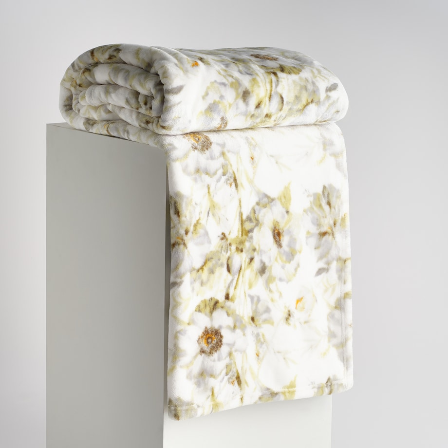 Drukowany koc Flornett 150x200 cm z motywem kwiatowym