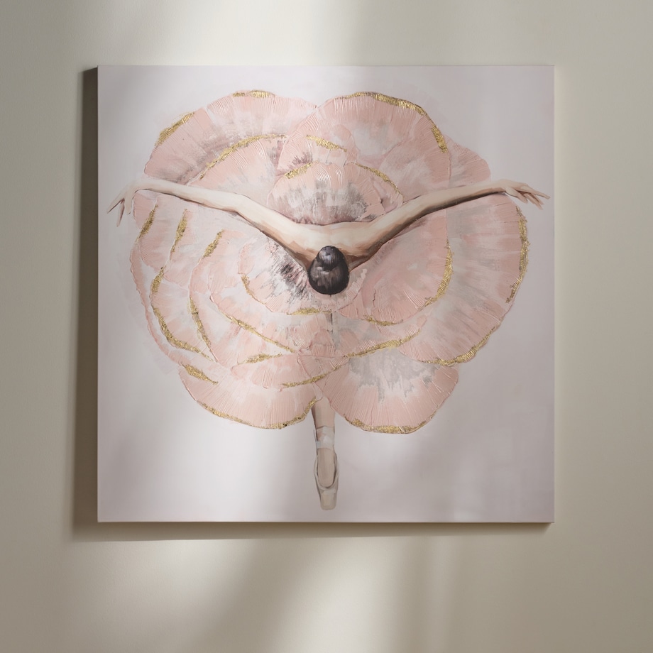 Ręcznie zdobiony obraz Flowerlady