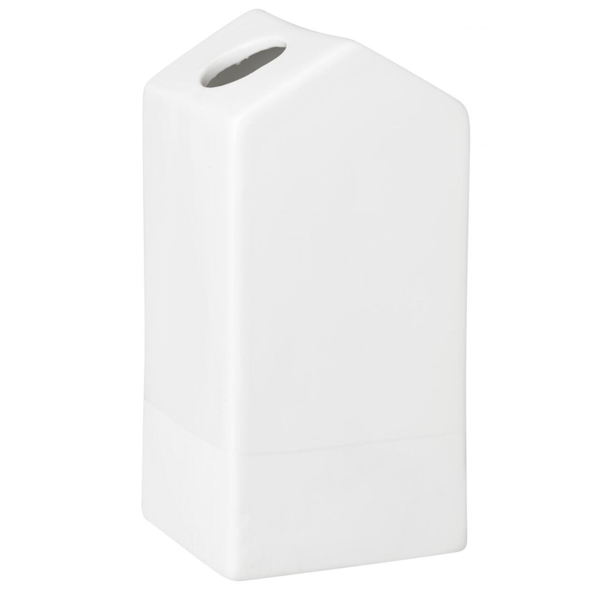 Zestaw 4 wazoników, domki białe, Porcelana