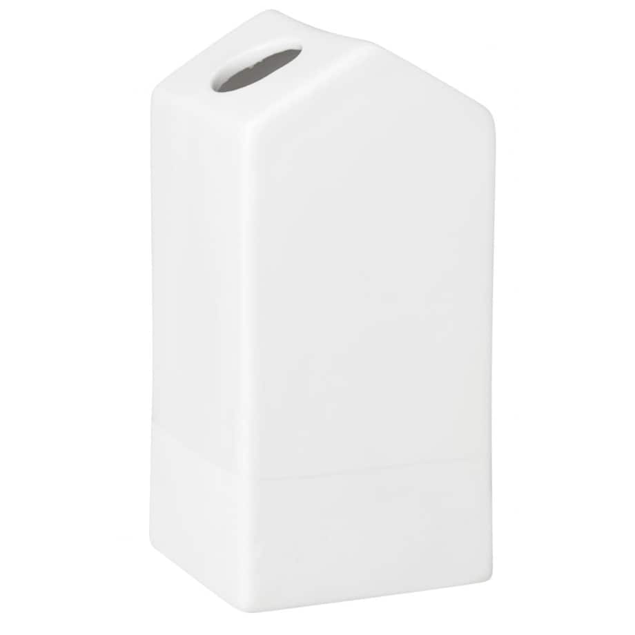 Zestaw 4 wazoników, domki białe, Porcelana