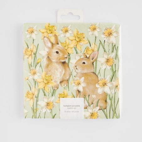 Komplet Serwetek Daffelisbunny z motywem królika