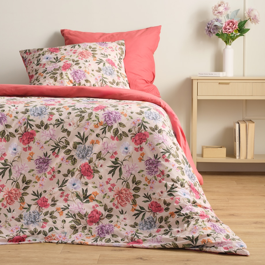 Pościel Bawełniana Tenebrosa 160x200 cm z motywem kwiatowym