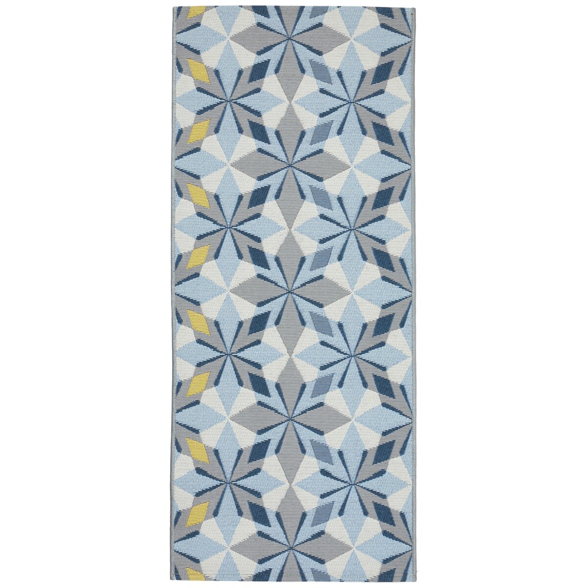 Dywan tkany na płasko SELENA 80x200 cm e-floor OEKO-TEX geometryczny niebieski