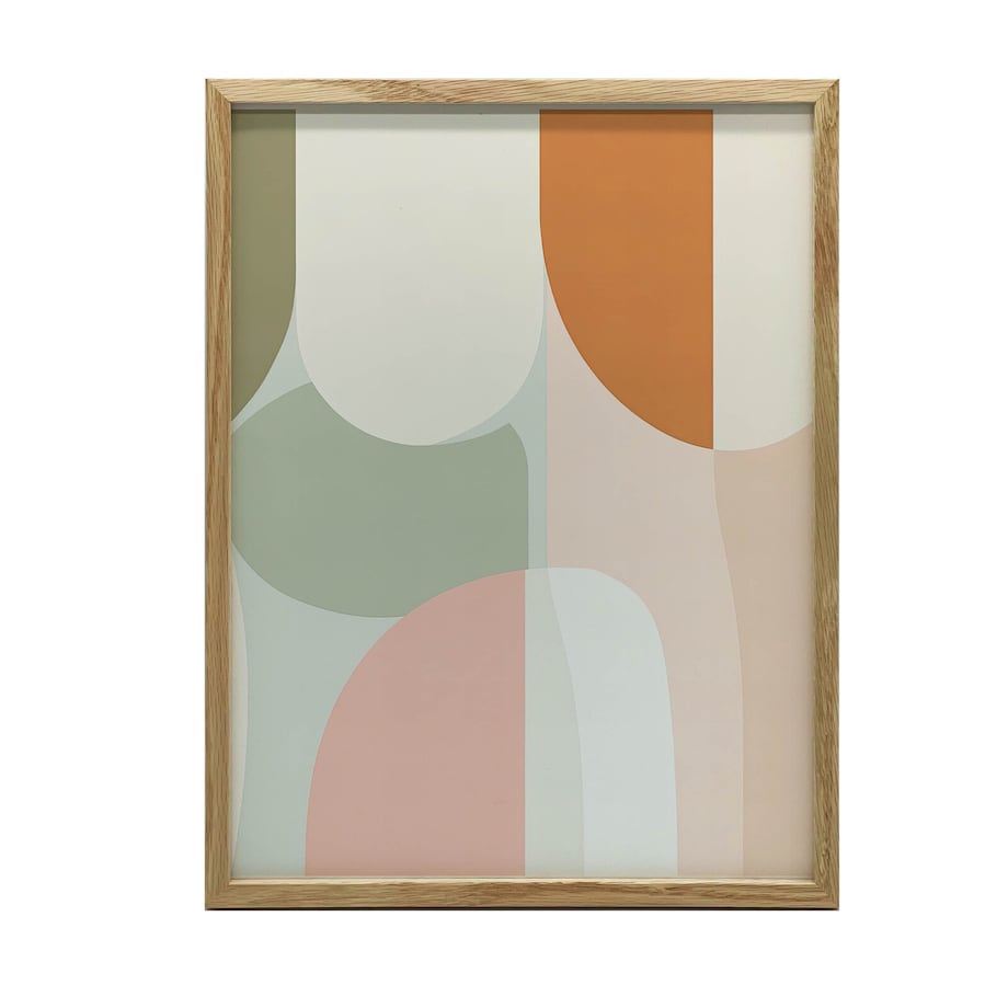 Pastelowa Harmonia, 50x70 cm, rama drewniana jasny dąb, papier matowy 230 gsm