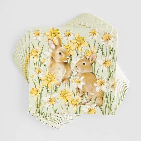 Komplet Serwetek Daffelisbunny z motywem królika