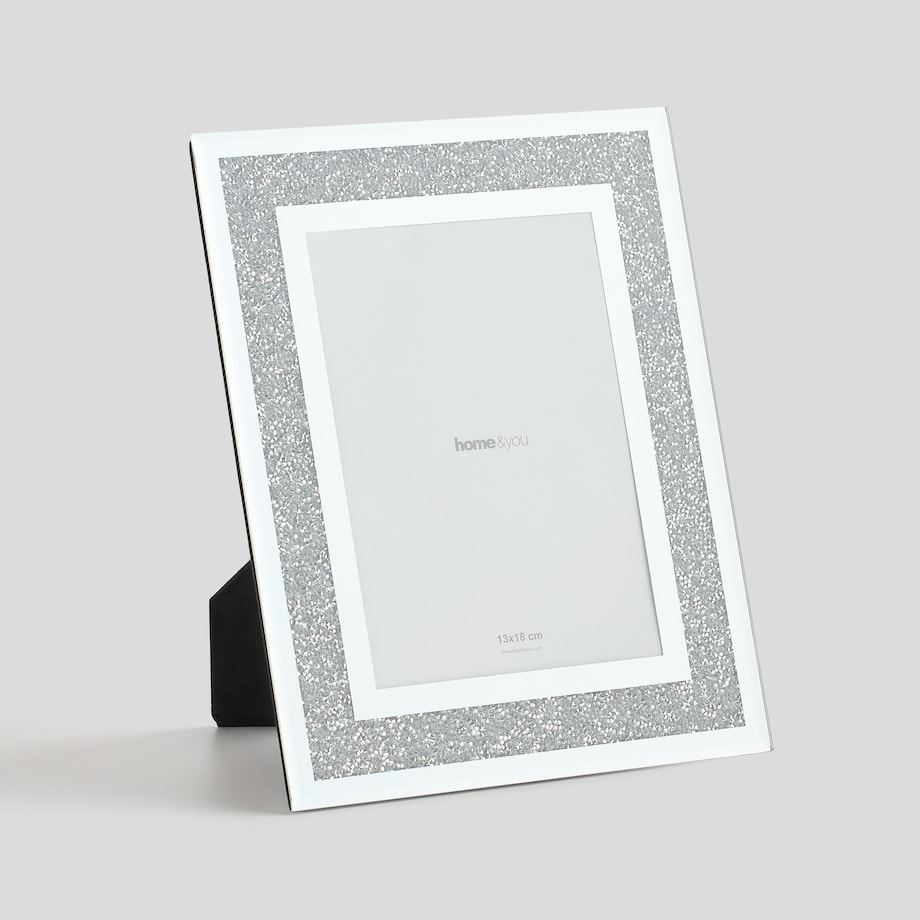 Lustrzana ramka z kryształkami diamentdust
