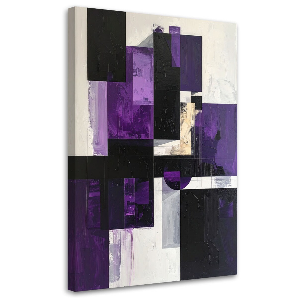 Obraz do salonu sypialni biura, Fioletowe kształty geometryczne