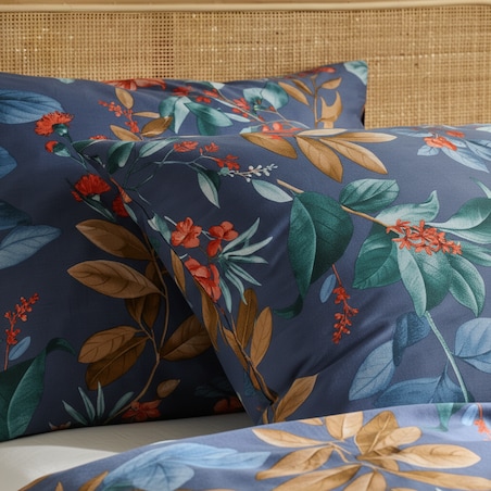 Pościel z bawełny satynowej Feriosa 200x220 cm z motywem roślinnym