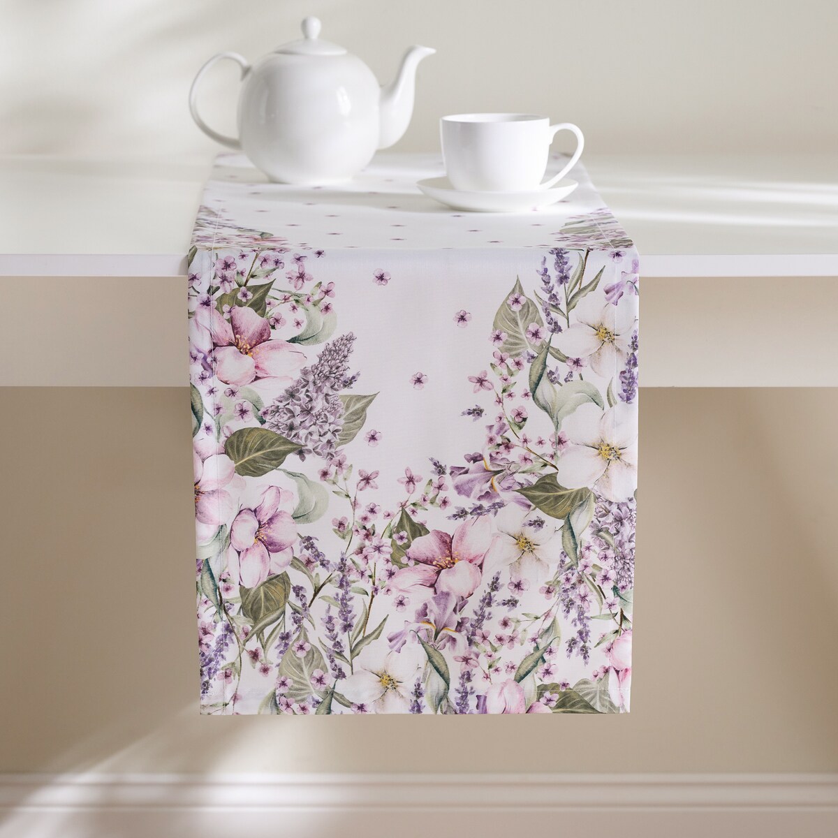 Bieżnik z nadrukiem Bezillo 35x180 cm z motywem kwiatowym