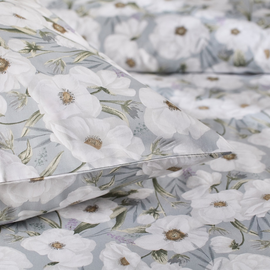 Pościel z bawełny satynowej Emeris 160x200 cm z motywem kwiatowym