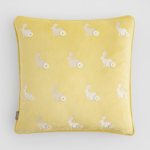 Poszewka Haftowana Hopspring 45x45 cm z motywem królika