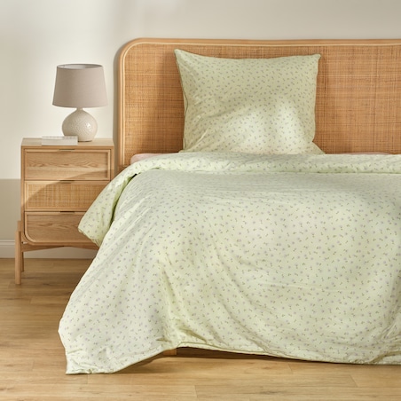 Pościel bawełniana z lamówką Avis 140x200 cm z motywem kwiatowym