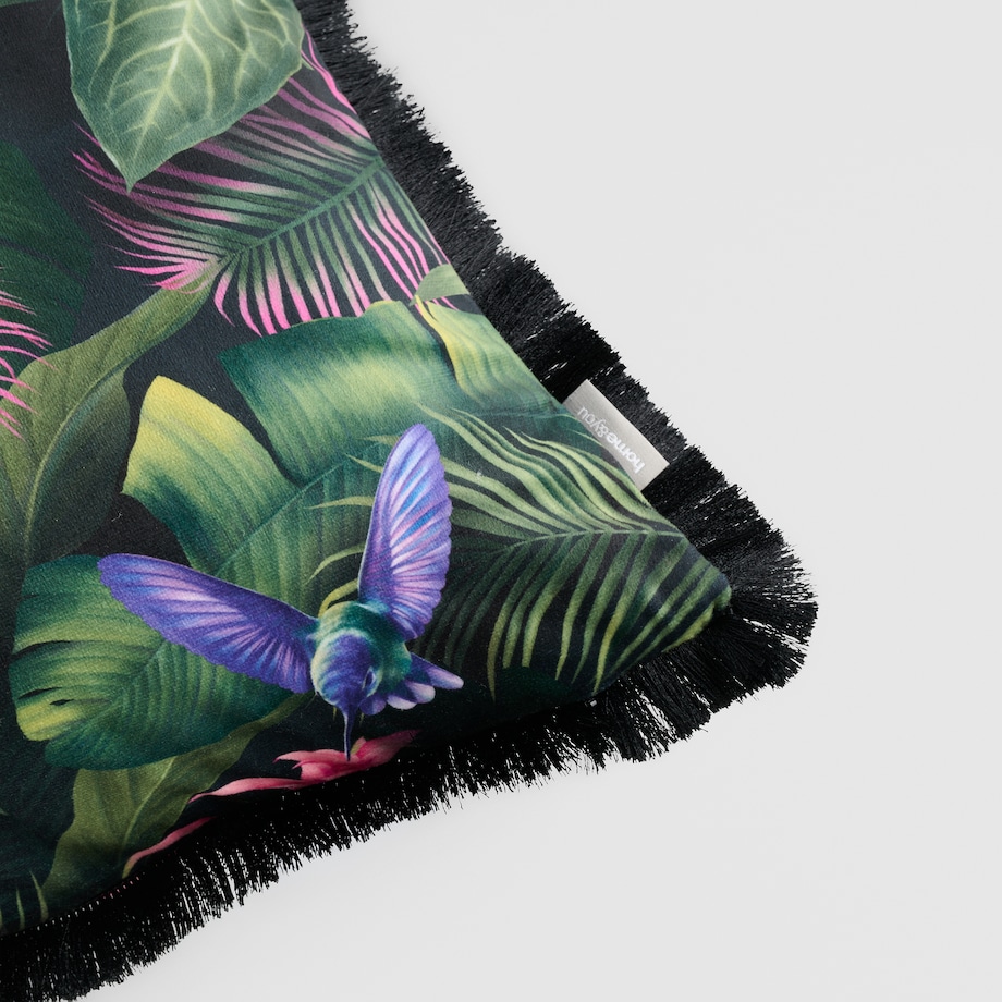 Poszewka z nadrukiem Tripio 45x45 cm z motywem kwiatowym