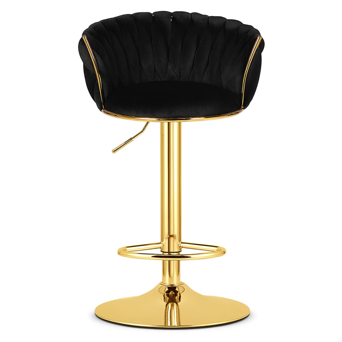 Hoker Mig nowoczesny elegancki design Czarny / Baza Złota X2