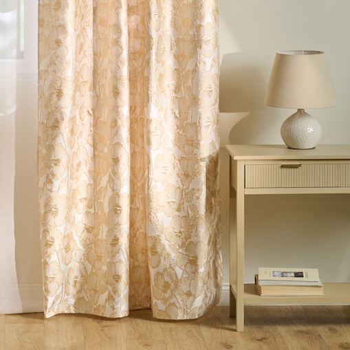 Zasłona Żakardowa Makowka 140x250 cm z motywem kwiatowym