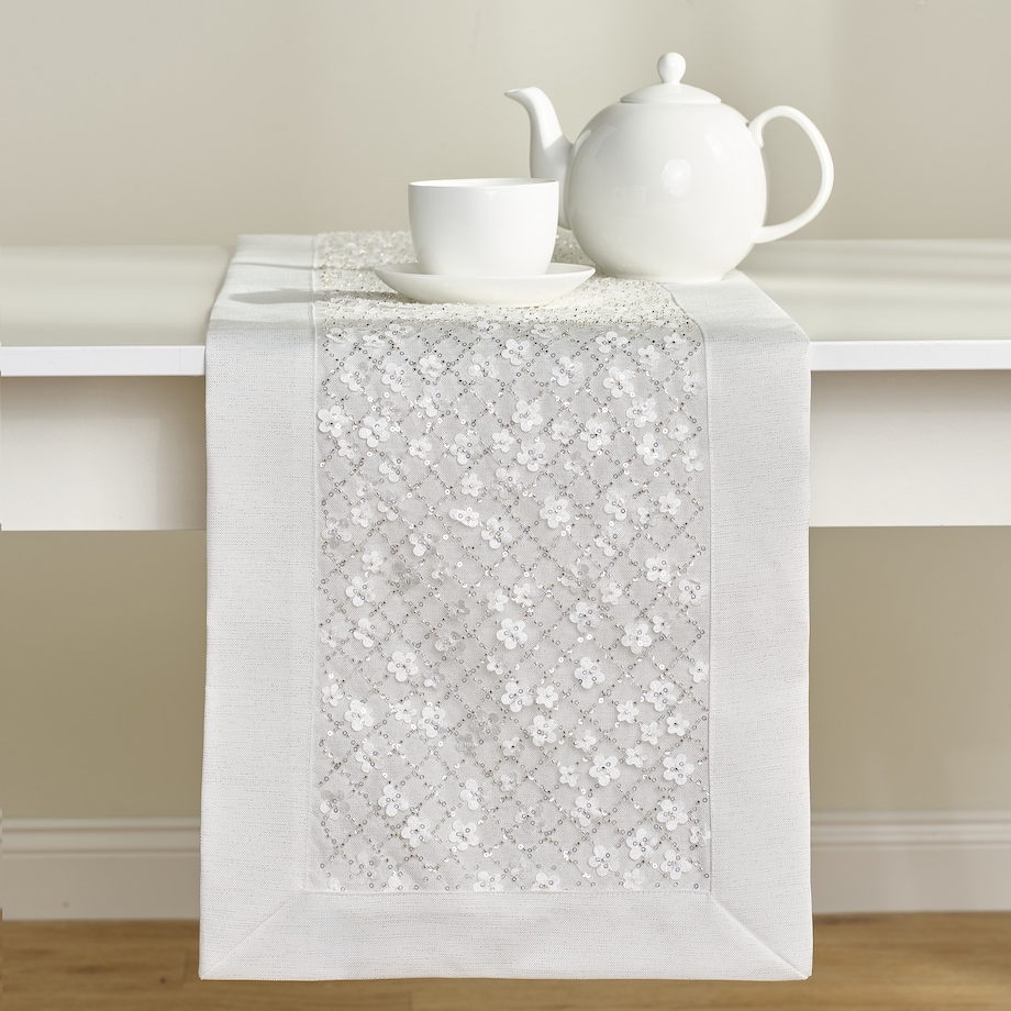 Bieżnik Blossia 35x180 cm z wzorem kwiatowym