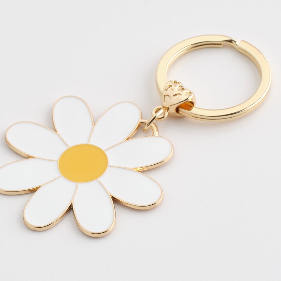 Brelok Daises z motywem kwiatowym