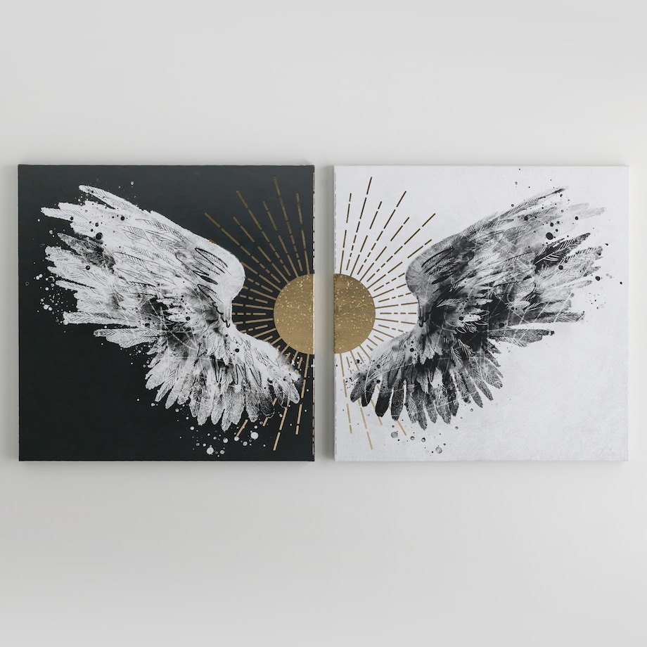 Komplet Obrazów Wingseto z motywem abstrakcyjnym