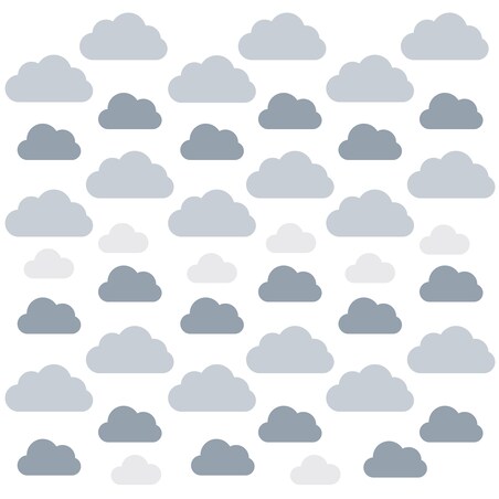 Naklejki Ścienne Dla Dzieci Szare Chmurki Chmury Do Pokoju Dziecka Zestaw 60x30cm