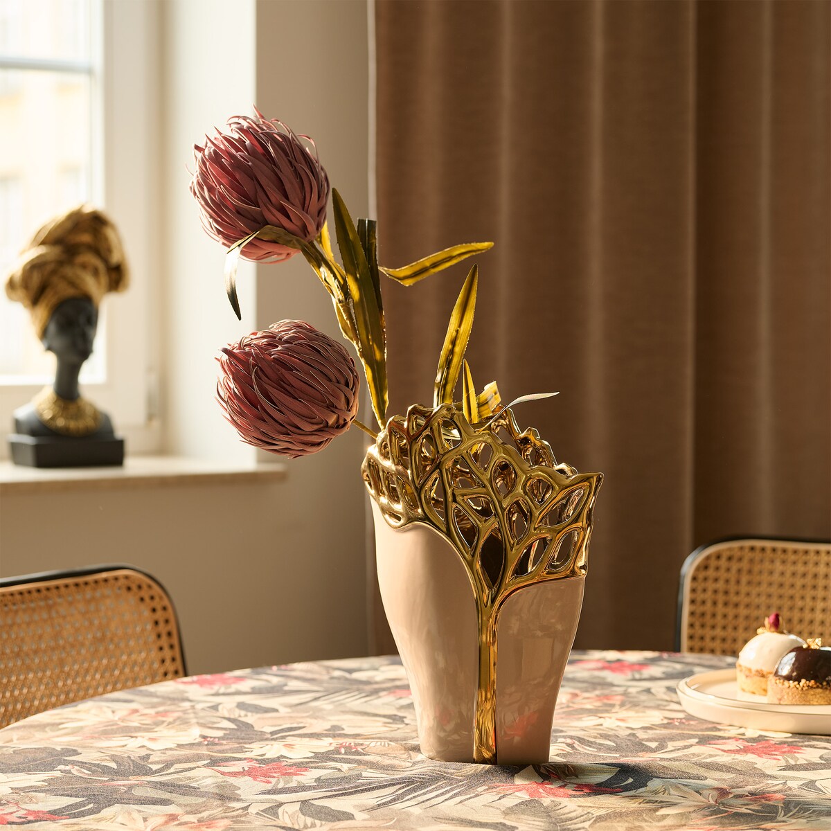 Wazon Oaktree kite z motywem kwiatowym