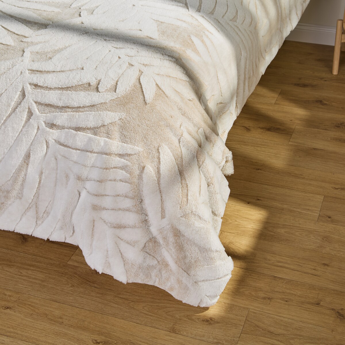 Drukowana futrzana narzuta na łóżko Valerina 180x200 cm