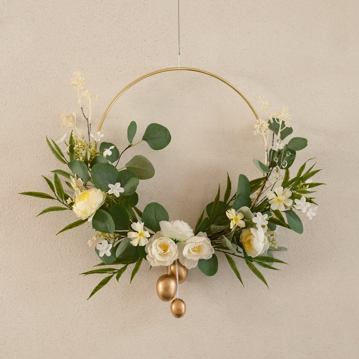 Wianek Madulos z motywem kwiatowym i jajka