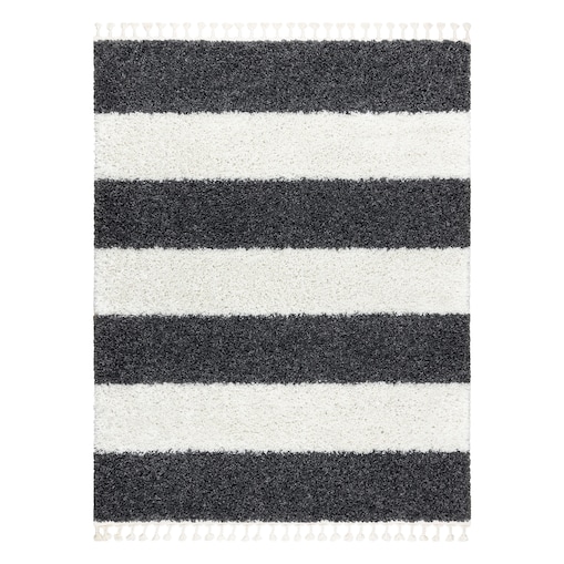 Dywan UNION 4079 Pasy szary / krem Frędzle 120x170 cm