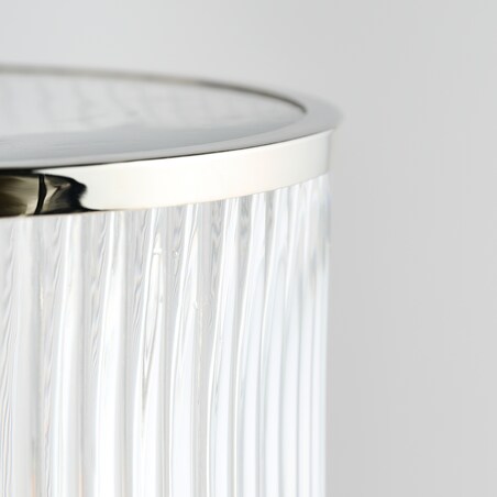 elegancka lampa stołowa ze szklanym kloszem majlis