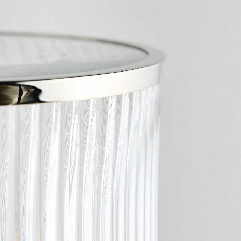 elegancka lampa stołowa ze szklanym kloszem majlis